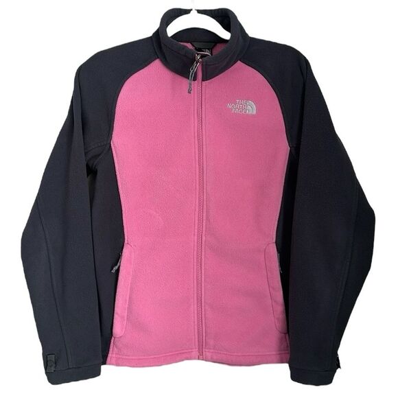 The North Face Women's Full Zip Fleece Jacket Pink&Grey Size M Authentic - Picture 1 of 12